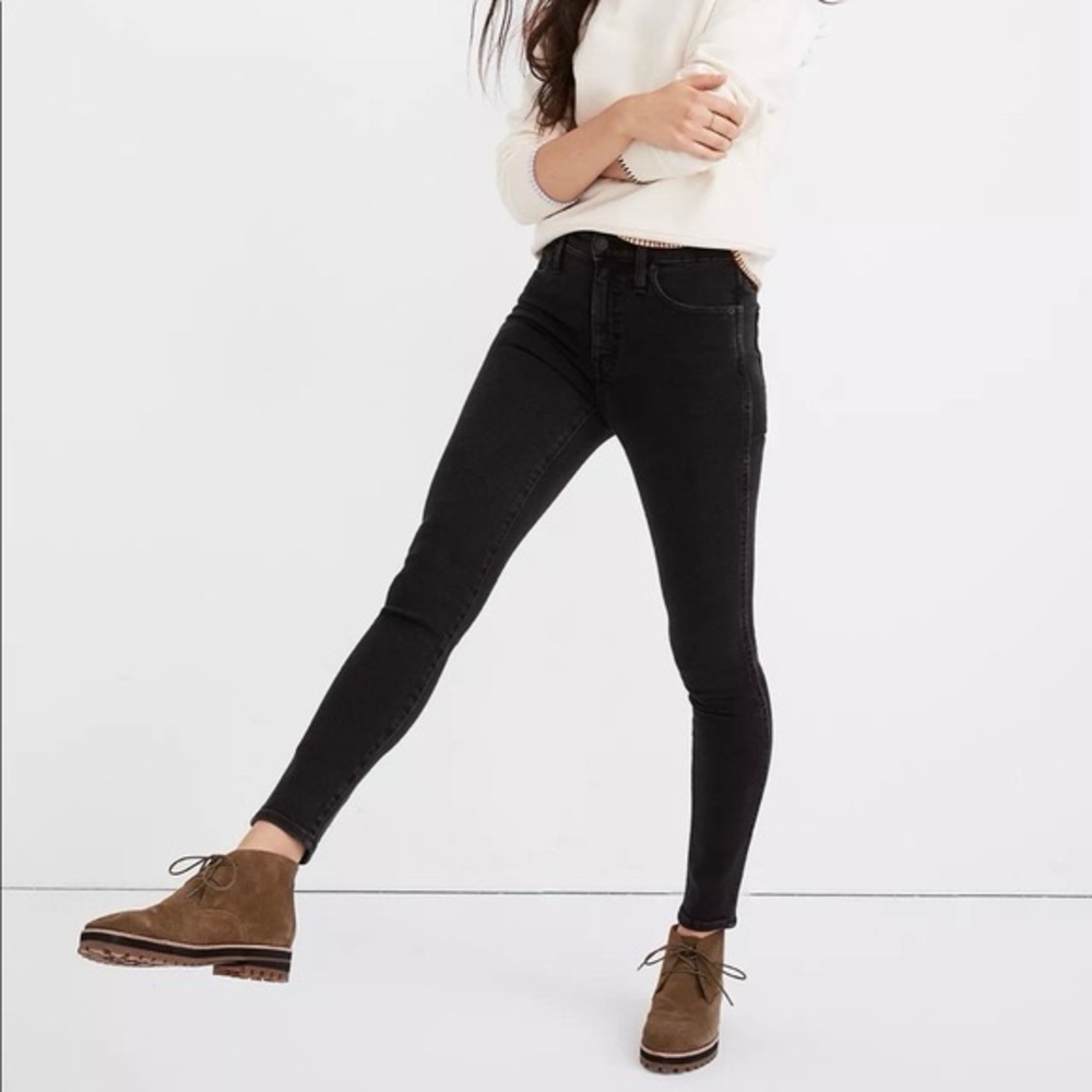 NWT Madewell skinny leg 9” inc rise black Size 24